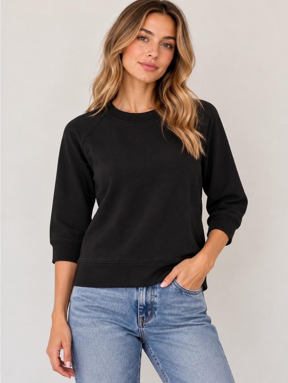 YPB Women’s Black Performance Crewneck Sweatshirt XS
